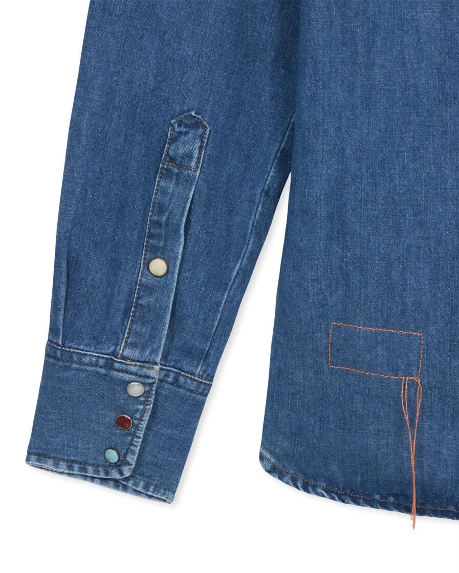 Fortela - Texan Denim Shirt - D310 (Light Stone Washed) Fortela