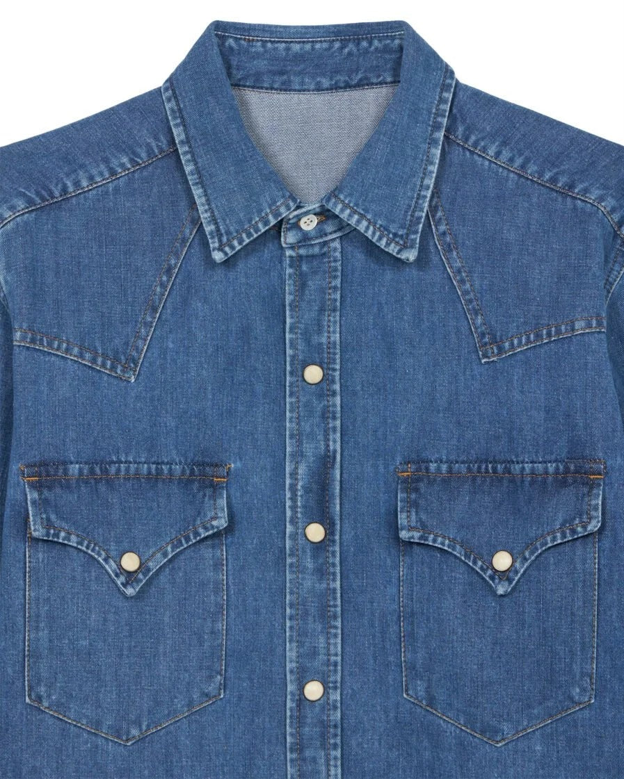 Fortela - Texan Denim Shirt - D310 (Light Stone Washed) Fortela