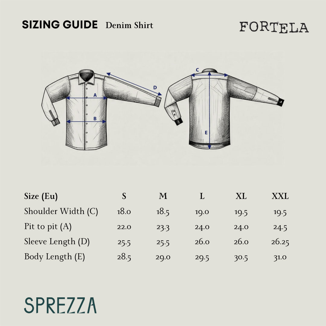 Fortela - Texan Denim Shirt - D310 (Light Stone Washed)