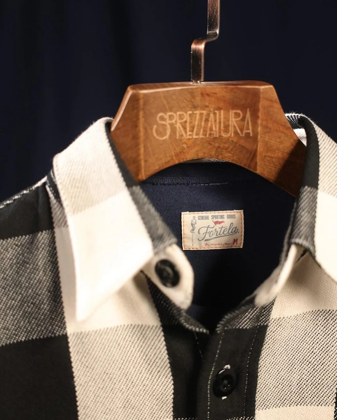 Fortela - Marving Button Up Shirt - Black Check
