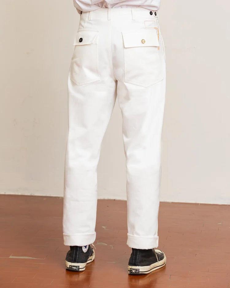 Fortela - New Fatigue Trousers - White Fortela