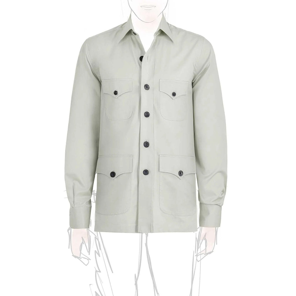 Rubinacci - Cotton Safari Jacket - Ice White