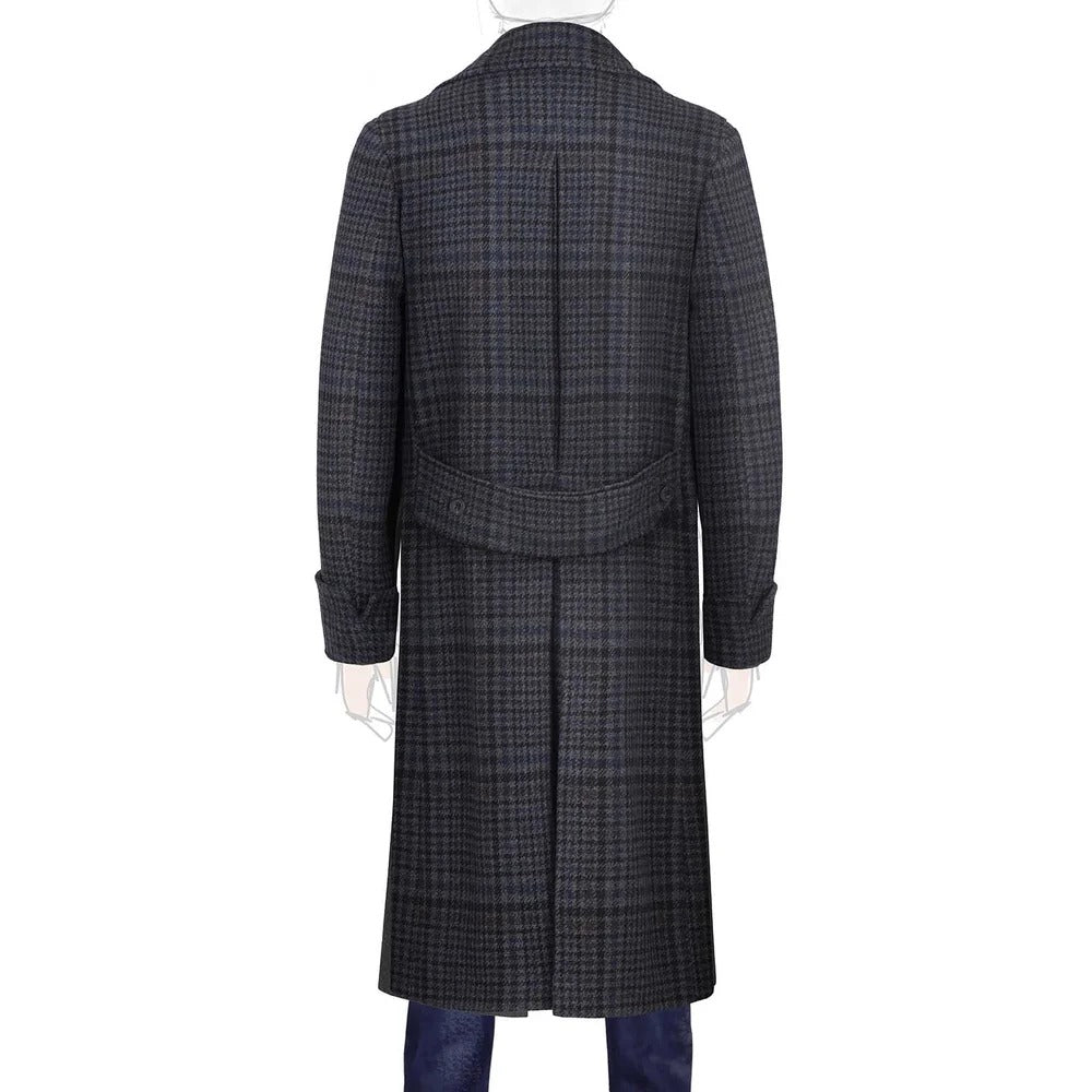 Rubinacci - Cashmere Blend Ulster Coat - Blue/Grey Rubinacci