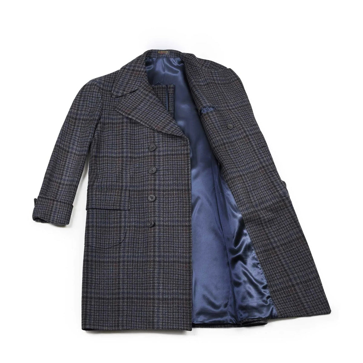 Rubinacci - Cashmere Blend Ulster Coat - Blue/Grey Rubinacci
