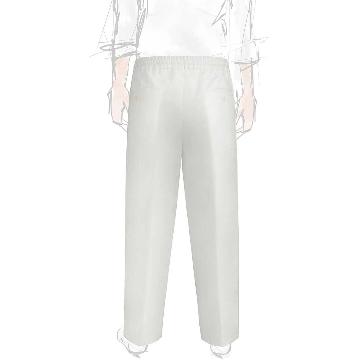 Sprezza X Rubinacci - Linen Leisure Trousers - Ivory Sprezza X Rubinacci
