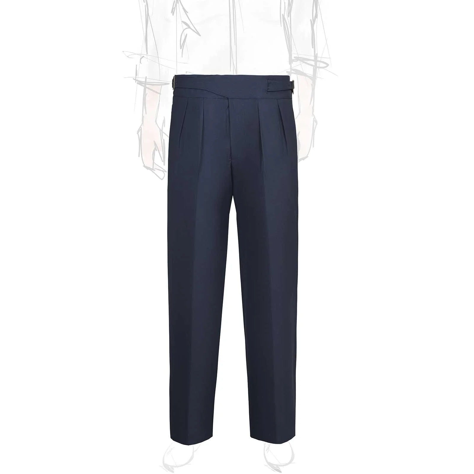 Sprezza X Rubinacci - Fresco Wool Manny Trousers- Navy Blue