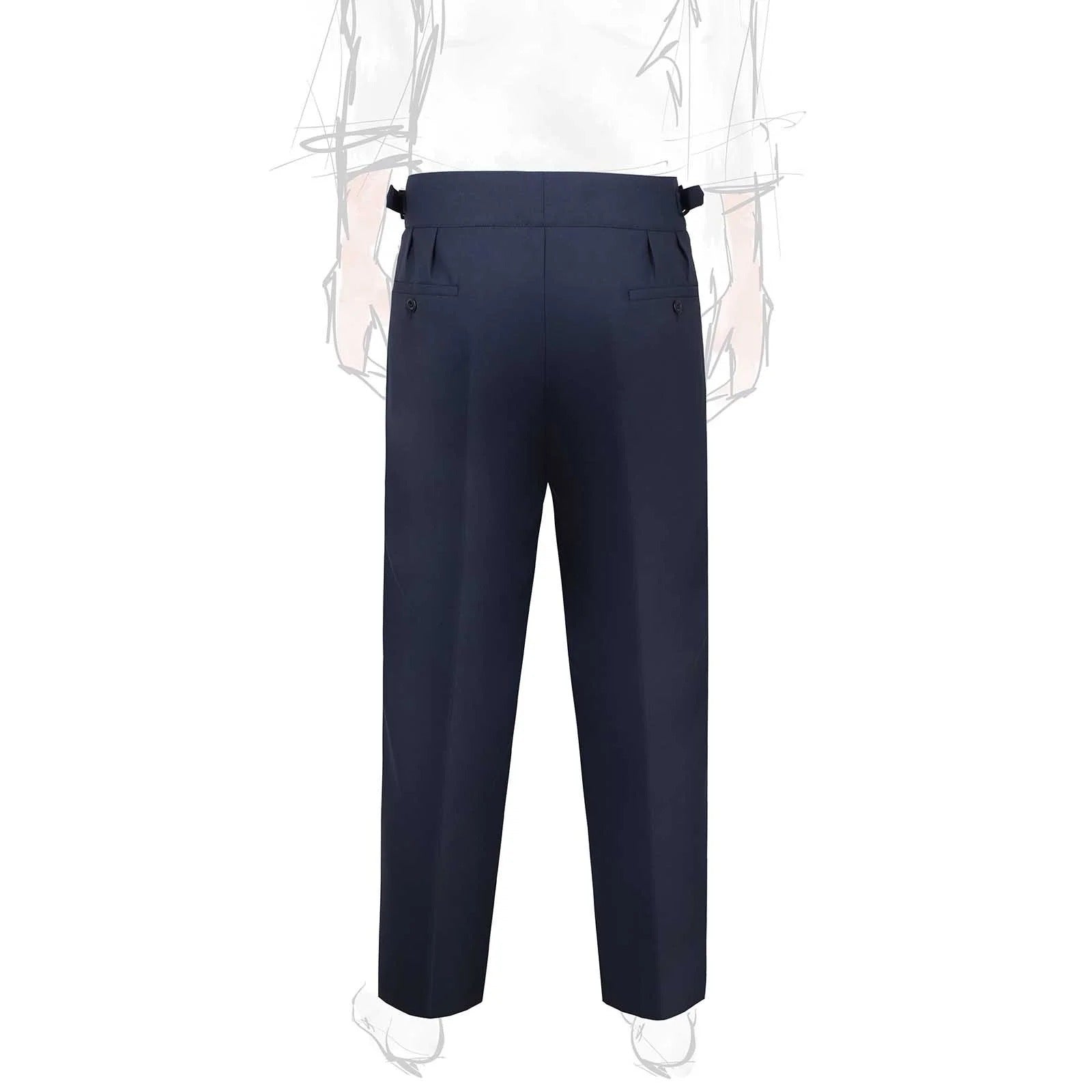 Sprezza X Rubinacci - Fresco Wool Manny Trousers- Navy Blue