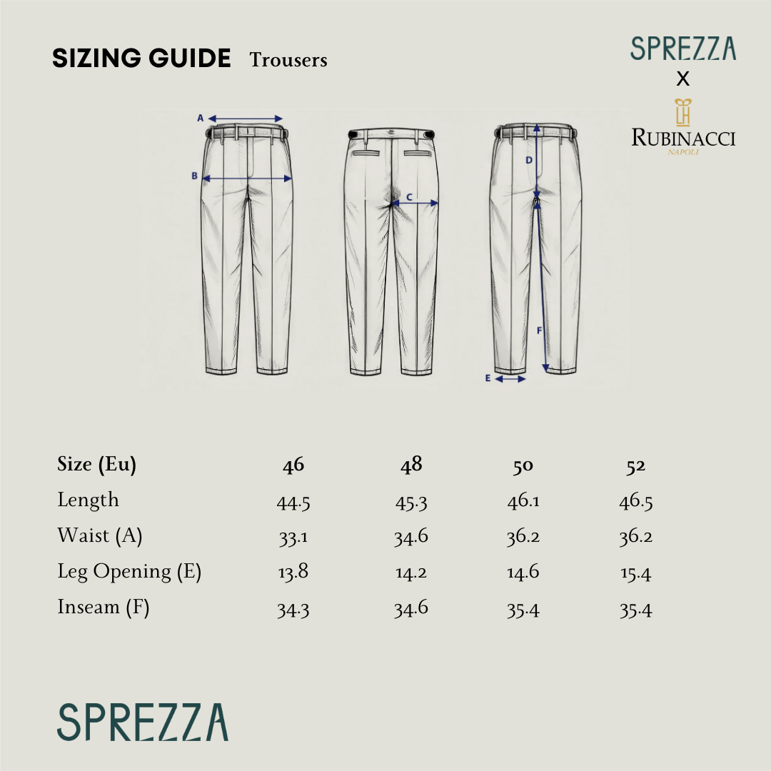 Sprezza X Rubinacci - Fresco Wool Manny Trousers- Navy Blue Sprezza X Rubinacci