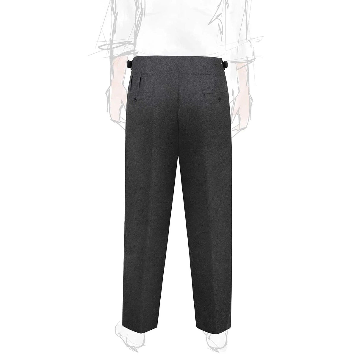 Sprezza X Rubinacci - Fresco Wool Manny Trousers- Charcoal Grey Sprezza X Rubinacci