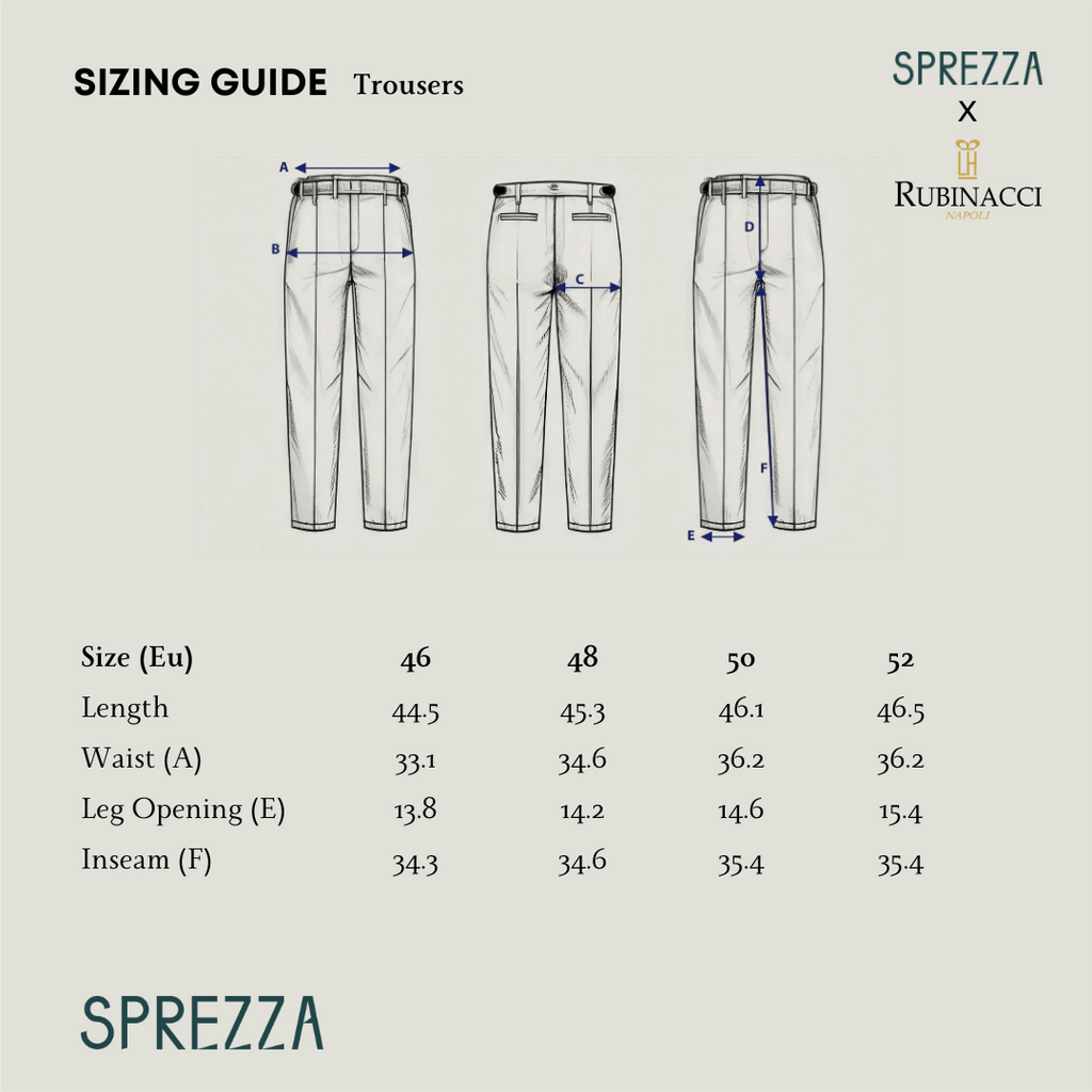 Sprezza X Rubinacci - Fresco Wool Manny Trousers- Charcoal Grey