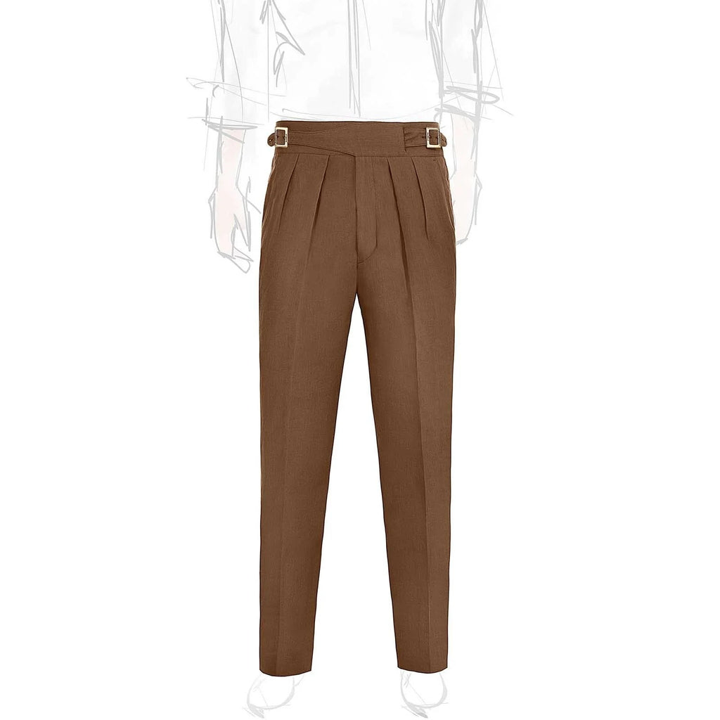 Rubinacci - Linen Manny Trousers - Tobacco