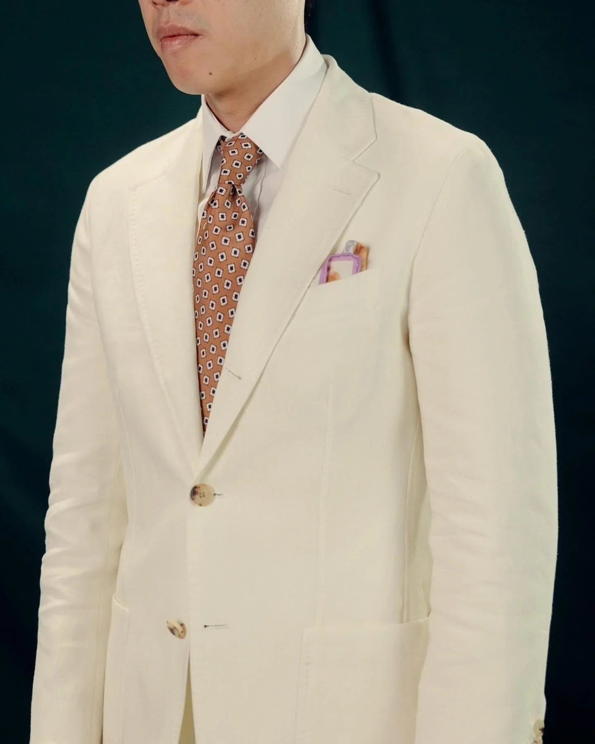 Sprezza X Rubinacci - Linen Single Breasted Jacket - Ivory Sprezza X Rubinacci