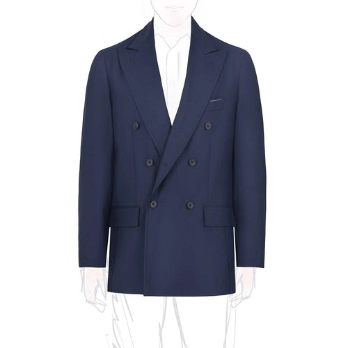 Sprezza X Rubinacci - Fresco Wool Double Breasted Jacket - Navy Blue Sprezza X Rubinacci