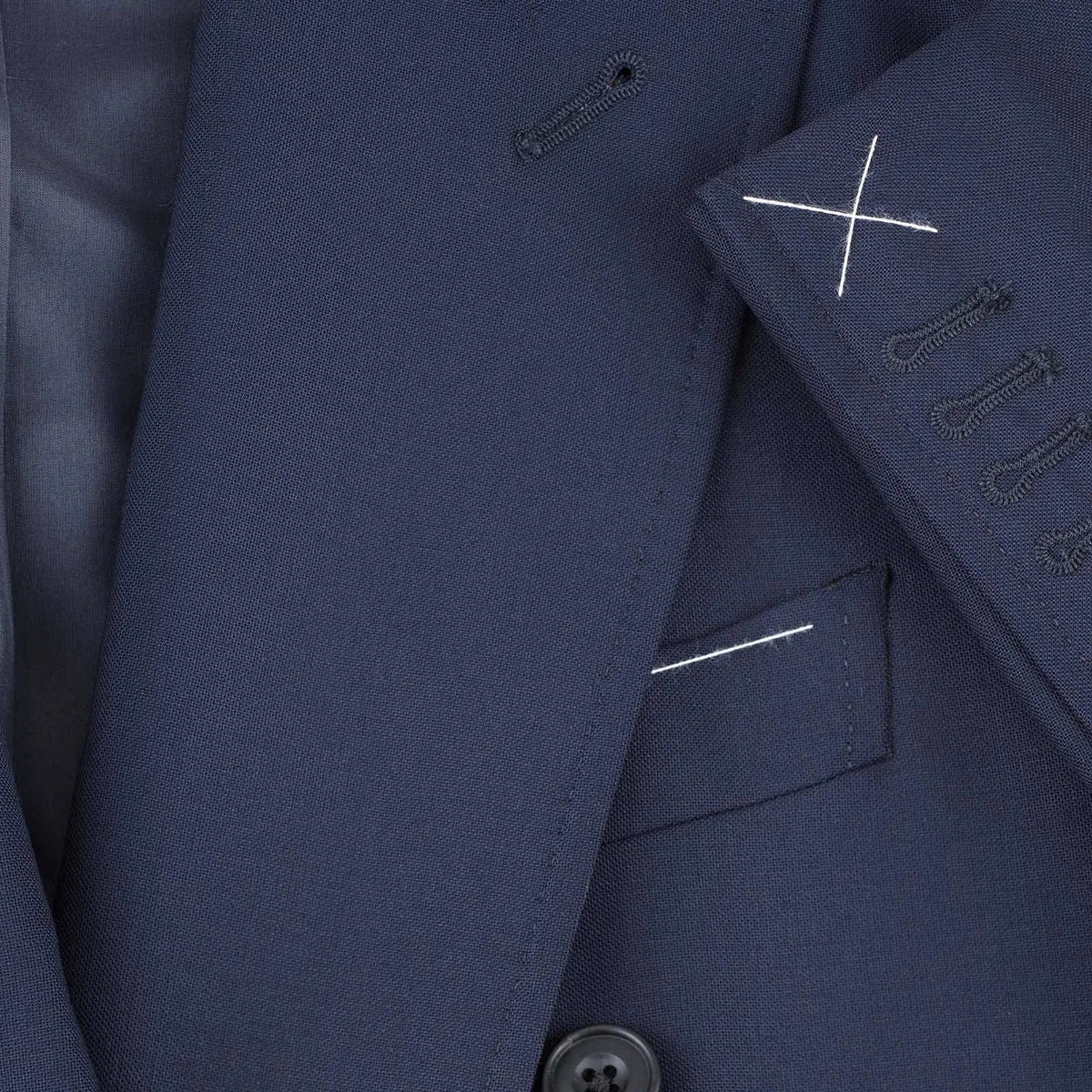 Sprezza X Rubinacci - Fresco Wool Double Breasted Jacket - Navy Blue Sprezza X Rubinacci