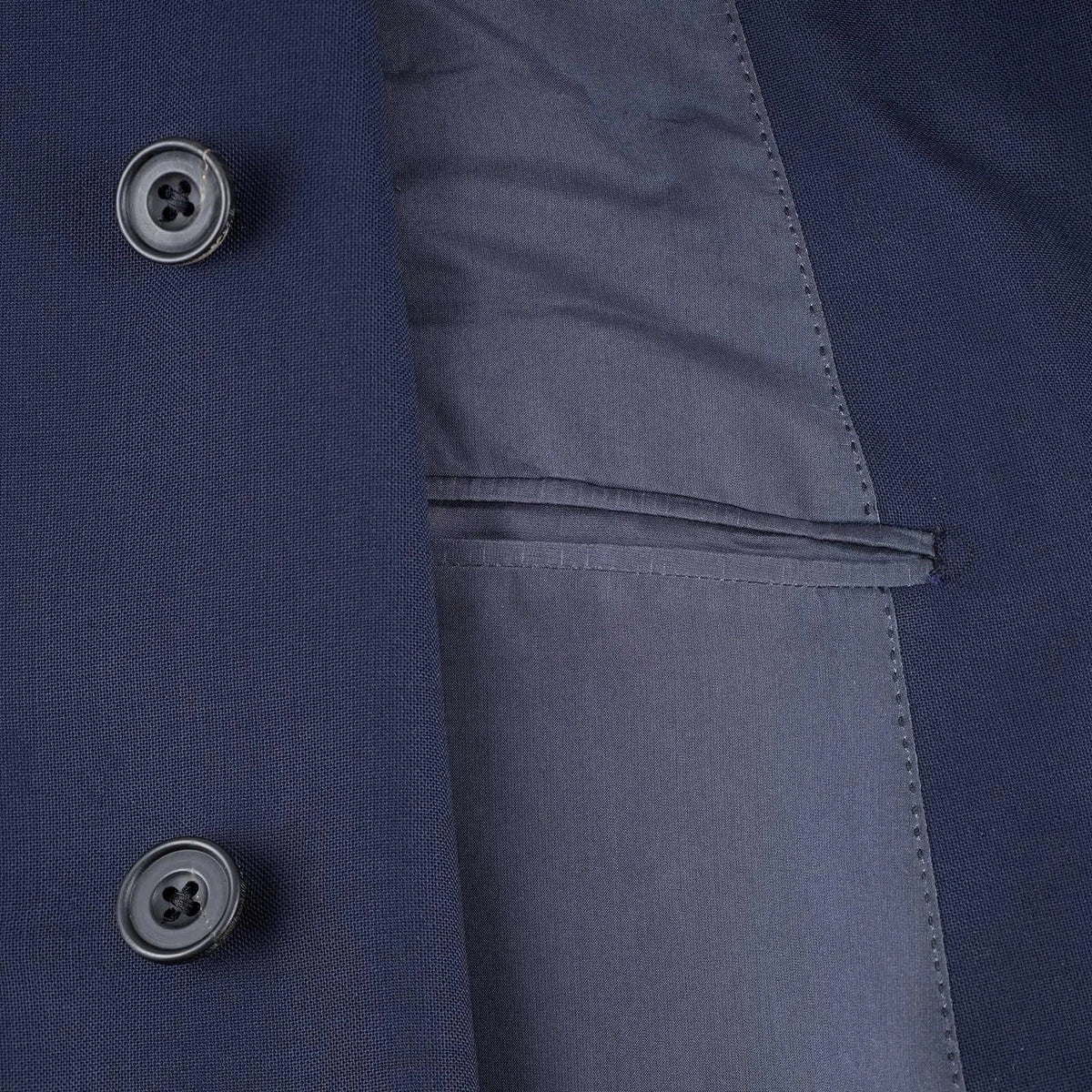 Sprezza X Rubinacci - Fresco Wool Double Breasted Jacket - Navy Blue Sprezza X Rubinacci