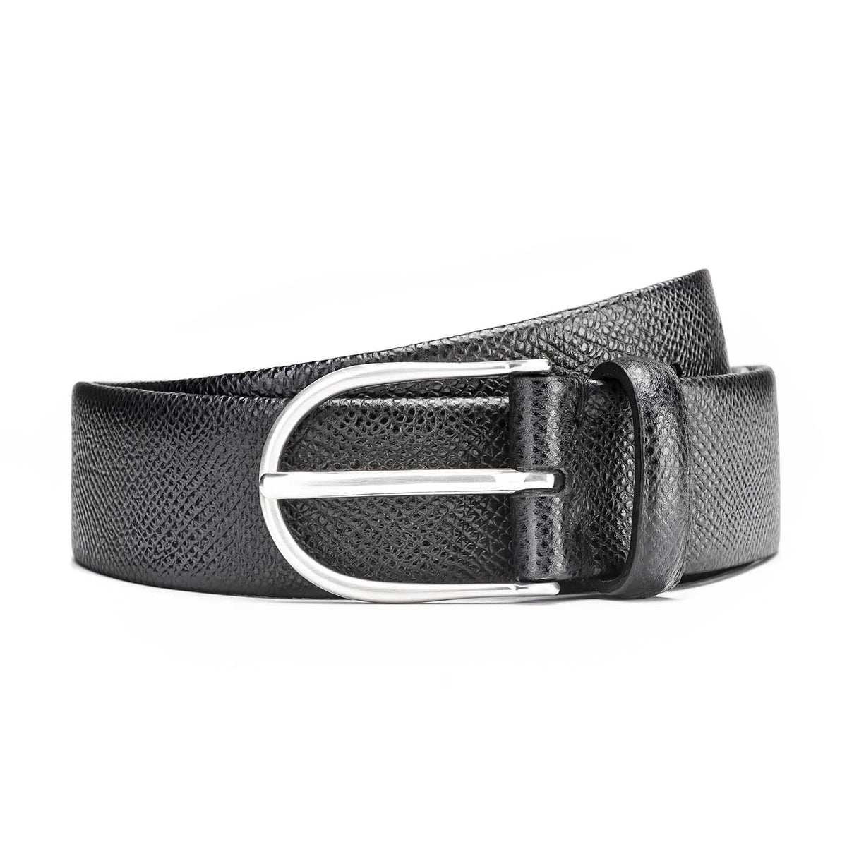 Rubinacci - Alpline Print Tubular Belt - Black - Size 85 Rubinacci
