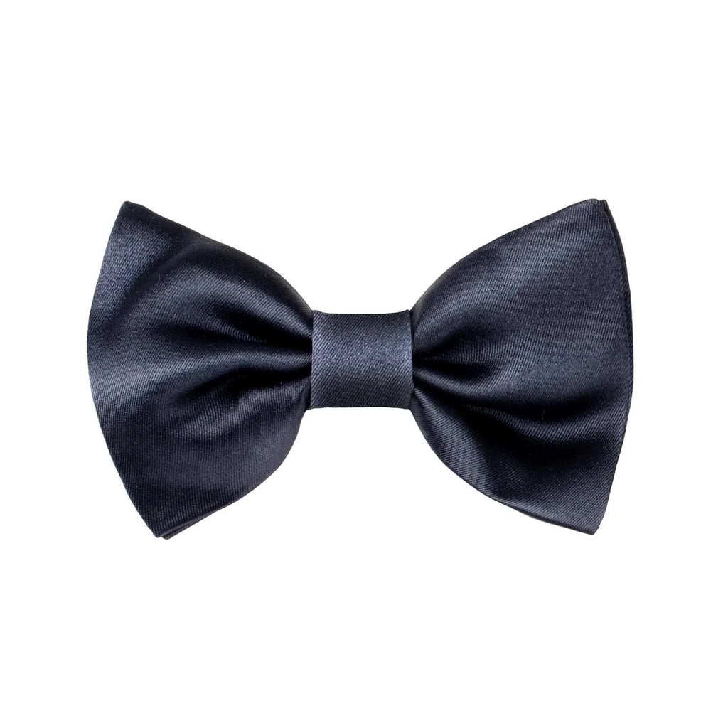 Rubinacci - Blue Silk Satin Self-Tie Bow Tie