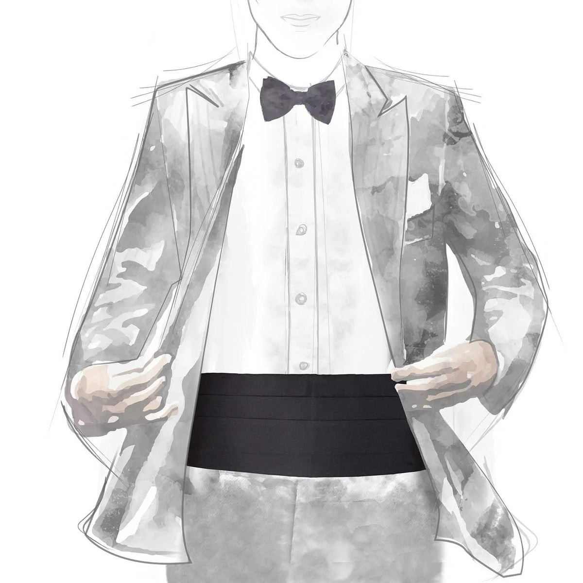 Rubinacci - Satin Grosgrain Cummerbund Rubinacci