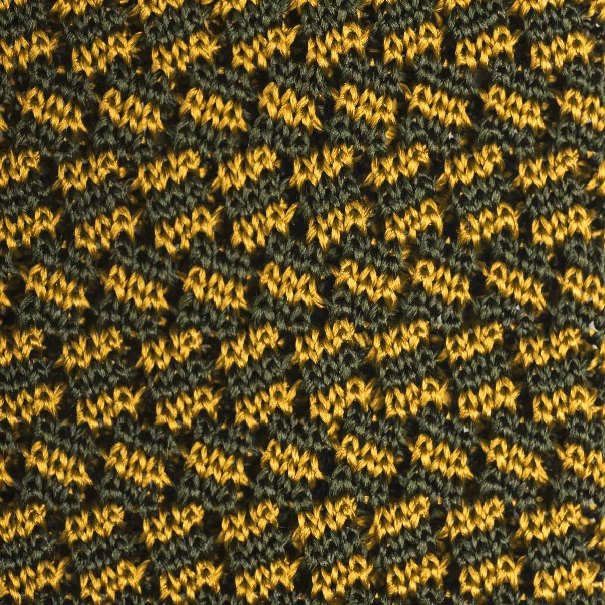 Rubinacci - Green and Gold Knitted Silk Tie Rubinacci