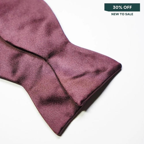Benson & Clegg - Bordeaux Silk Satin Self Tie Bow Tie