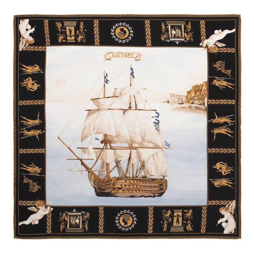 Rubinacci - Black Victory Pocket Square Rubinacci