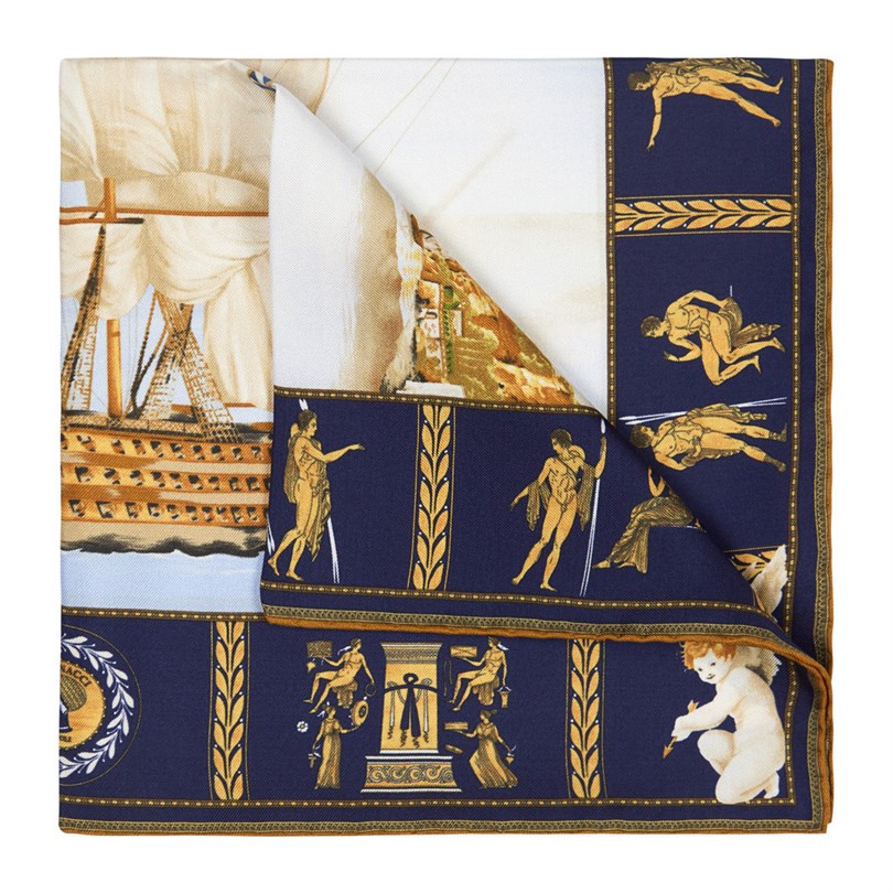 Rubinacci - Navy Blue Victory Pocket Square Rubinacci