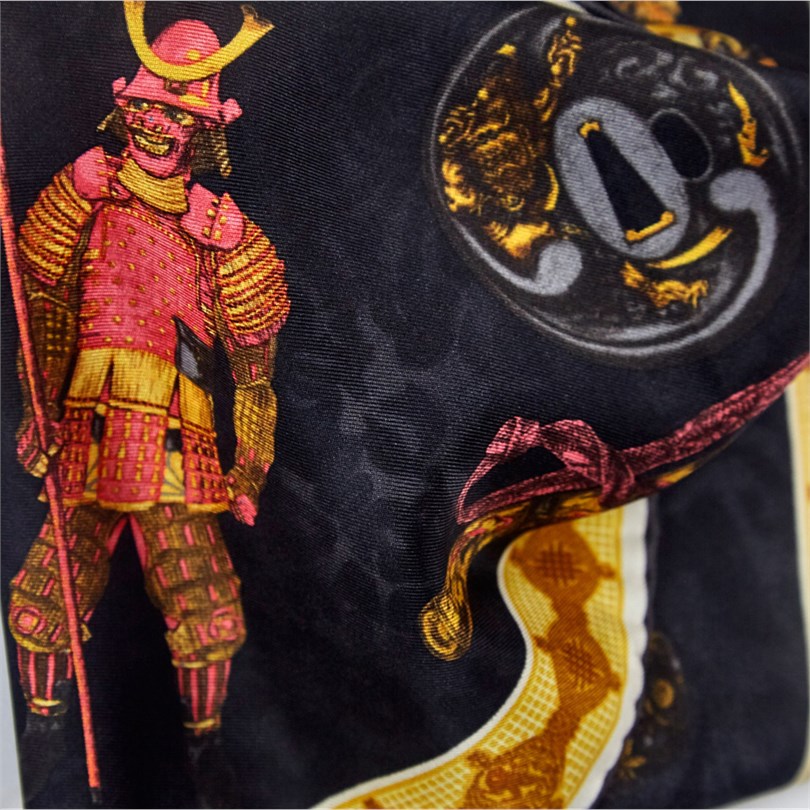 Rubinacci - Black Samurai Pocket Square Rubinacci