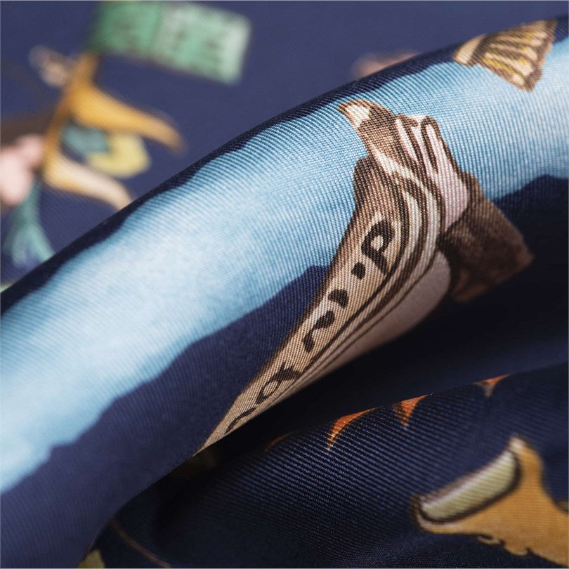 Rubinacci - Blue Mendoza Pocket Square Rubinacci