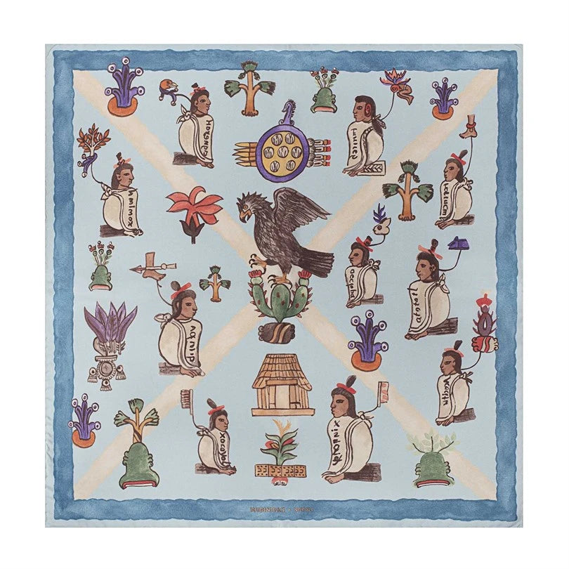 Rubinacci - Mendoza Sky Pocket Square Rubinacci
