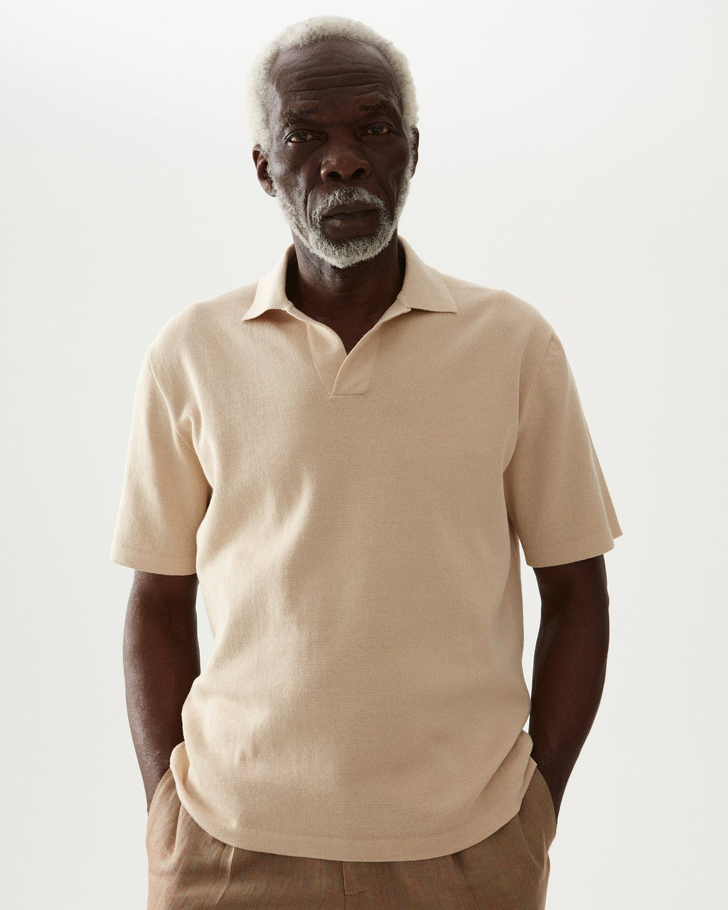 Fortela - Adrien Cotton Knit V-Neck Polo Fortela