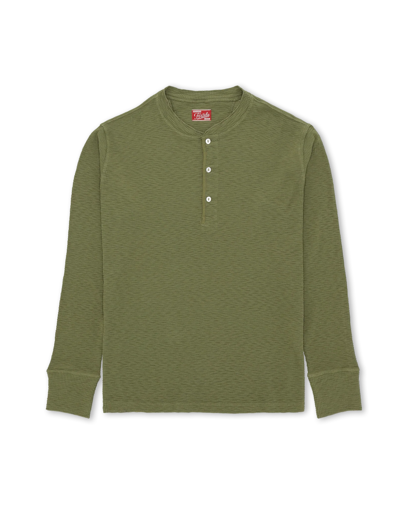 Fortela - Amish-CDX55 Waffle Jersey – Oil Green