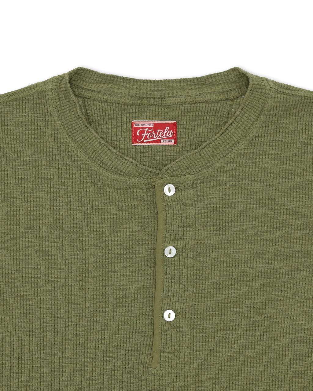 Fortela - Amish-CDX55 Waffle Jersey – Oil Green