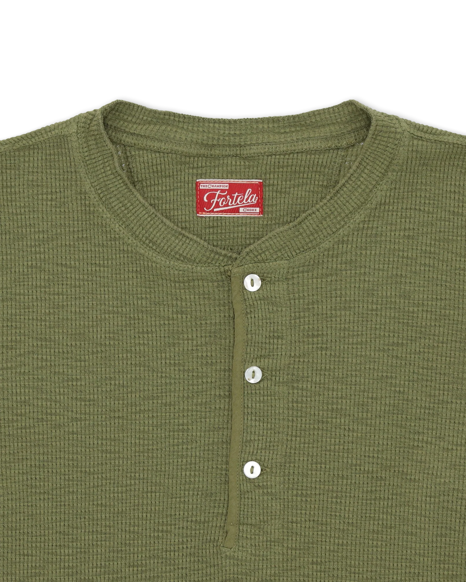 Fortela - Amish-CDX55 Waffle Jersey – Oil Green