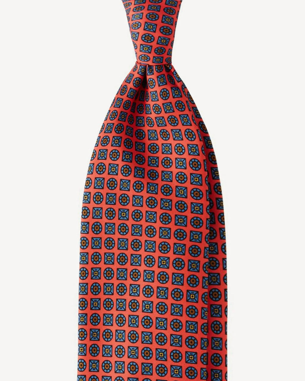 Viola Milano - Artisan Floral Handprinted Selftipped Silk Tie - Rose Viola Milano