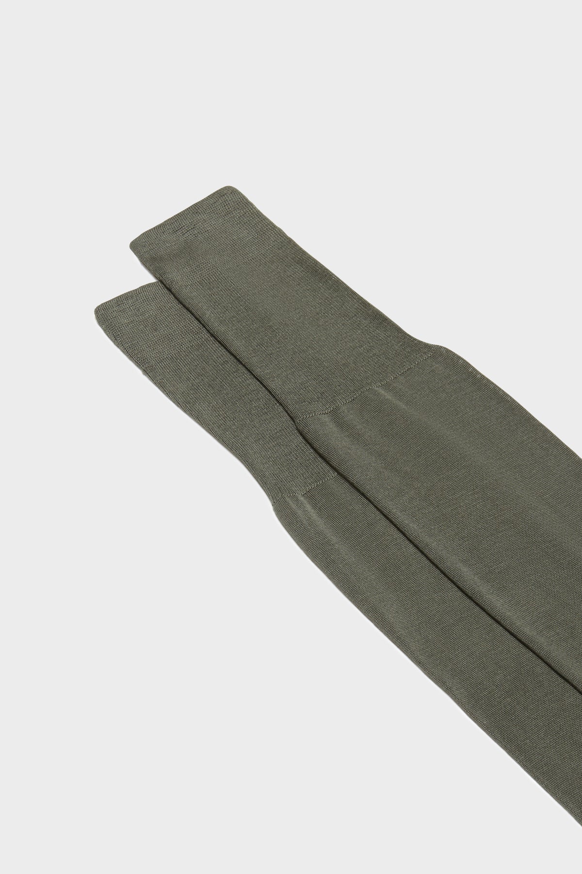 Bresciani - Knee Length Socks - Lorenzo 100% Cotton Socks | Medio (005) - Grey Bresciani