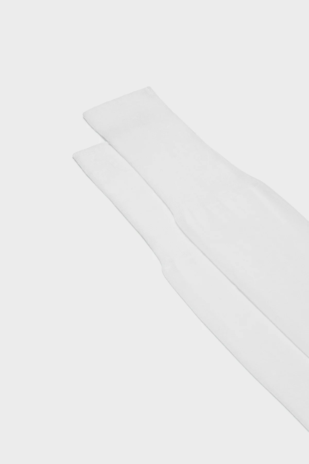 Bresciani - Knee Length Socks - Lorenzo 100% Cotton Socks | Bianco (007) - White Bresciani