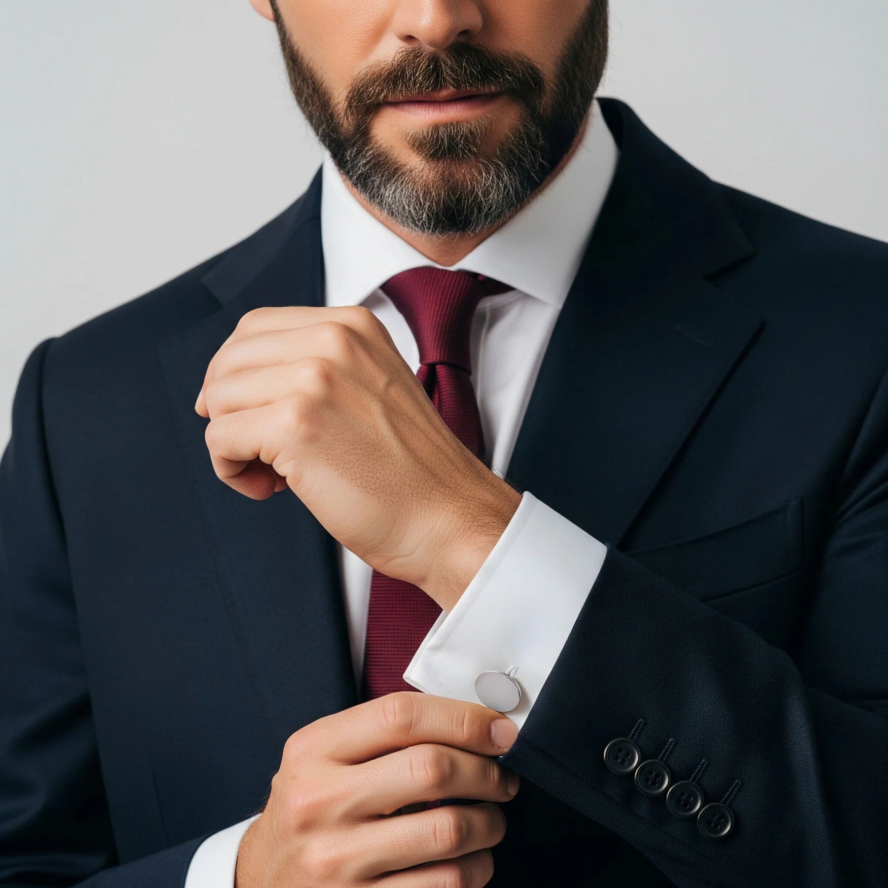 Benson & Clegg - Oval Cufflinks in Silver Benson & Clegg