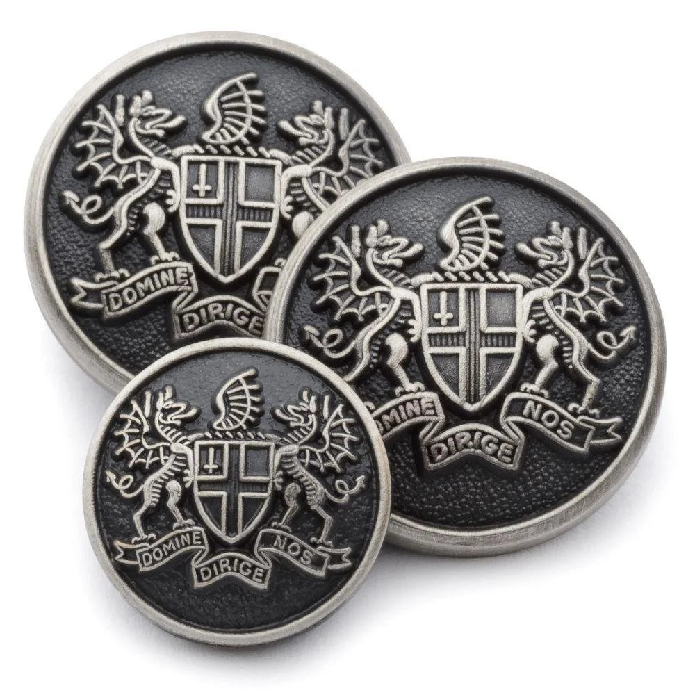 Benson & Clegg - City Of London Antique Silver Blazer Button Set (Single Breasted)