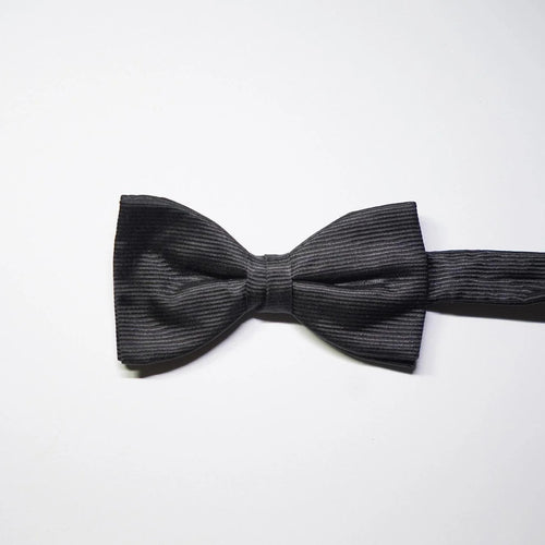 Benson & Clegg - Black Grosgrain Silk Ready Tied Bow Tie