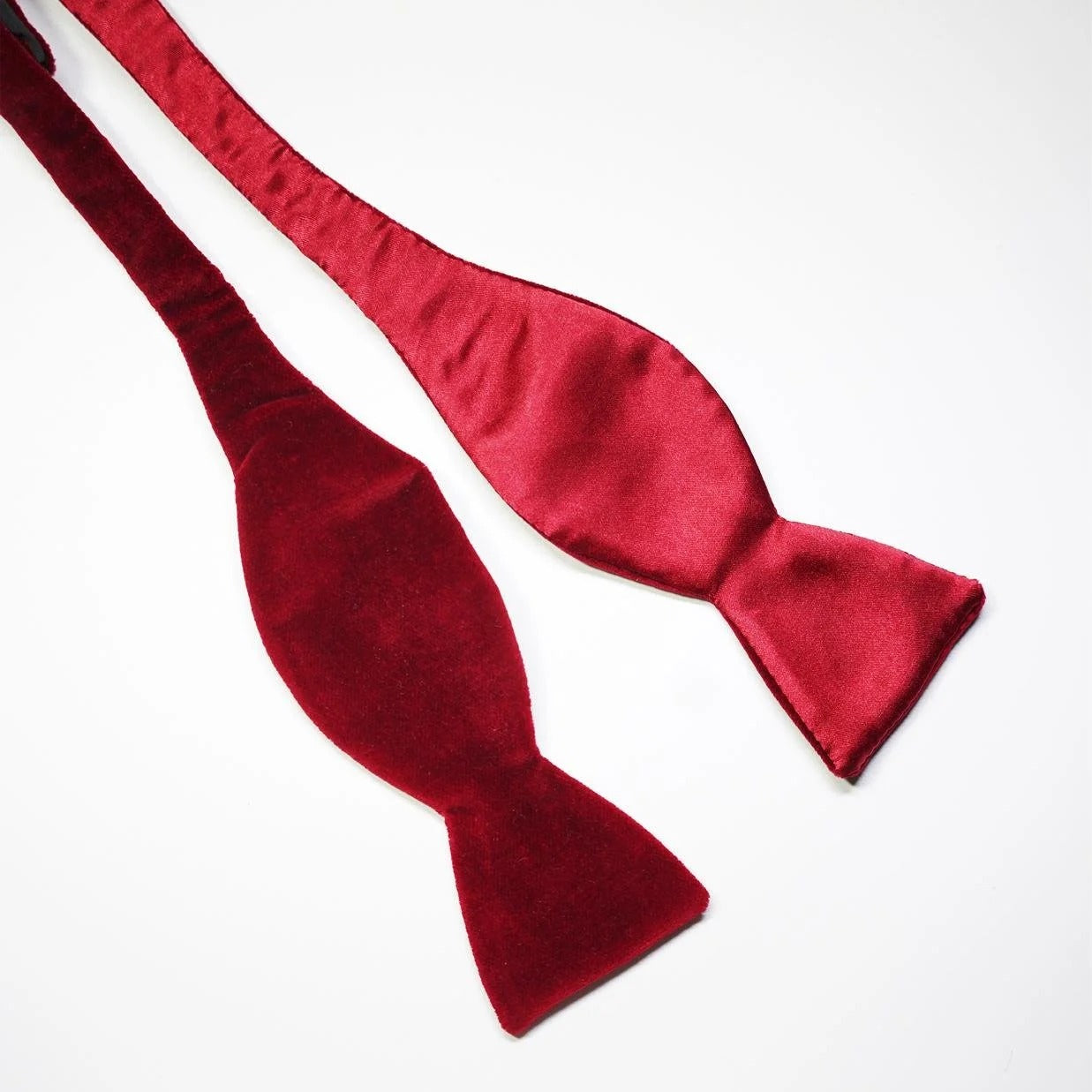 Benson & Clegg - Regal Red Velvet Self Tie Bow Tie