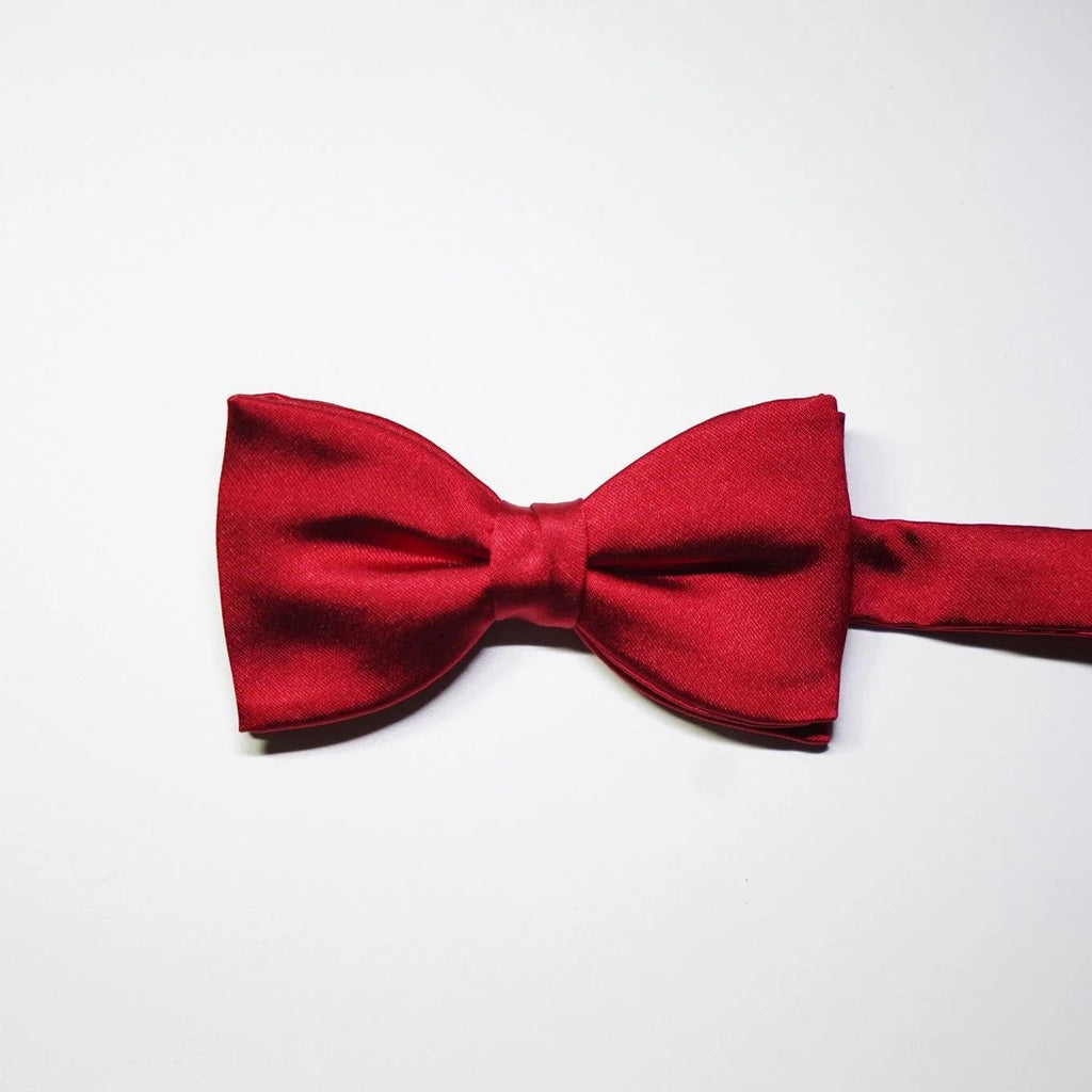 Benson & Clegg - Vivid Red Silk Satin Bow Tie