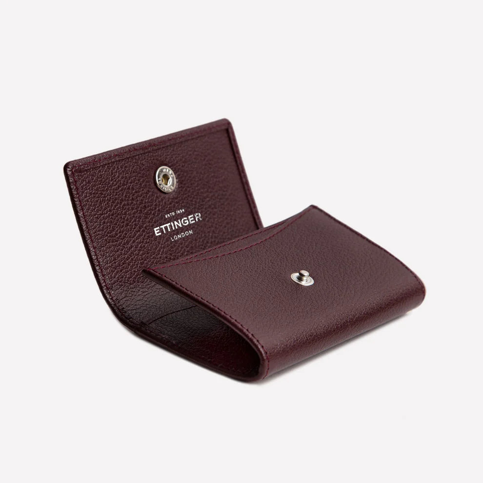 Ettinger - Capra Coin Purse with Card Pocket - Bordeaux Ettinger