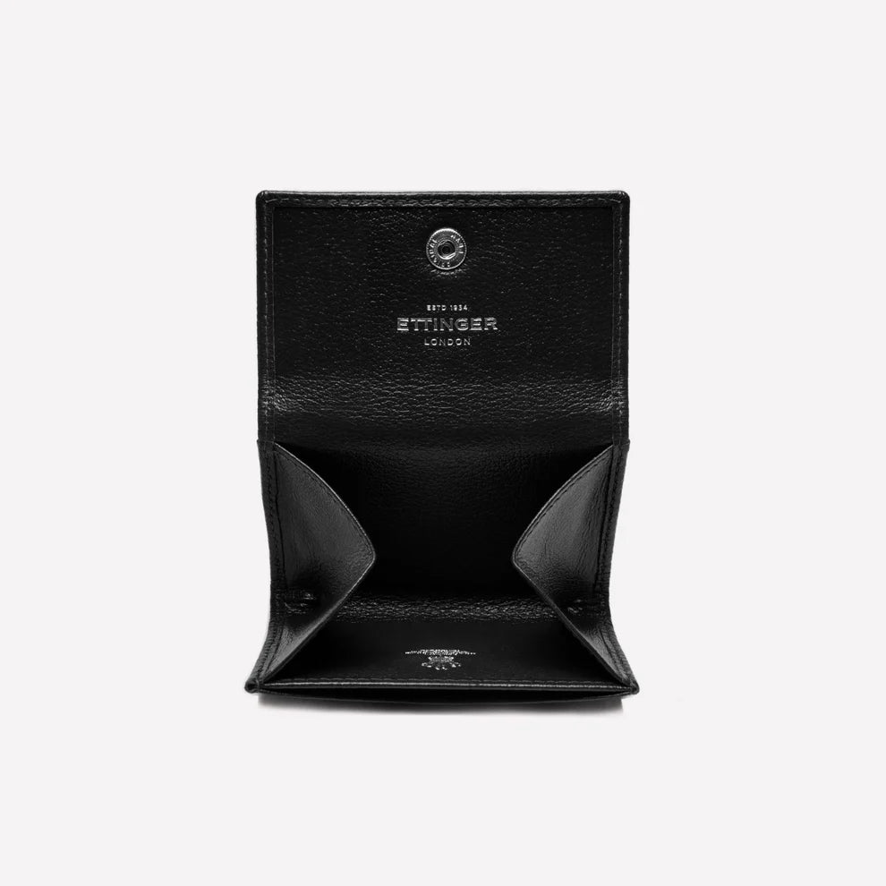 Ettinger - Capra Coin Purse with Card Pocket - Black Ettinger