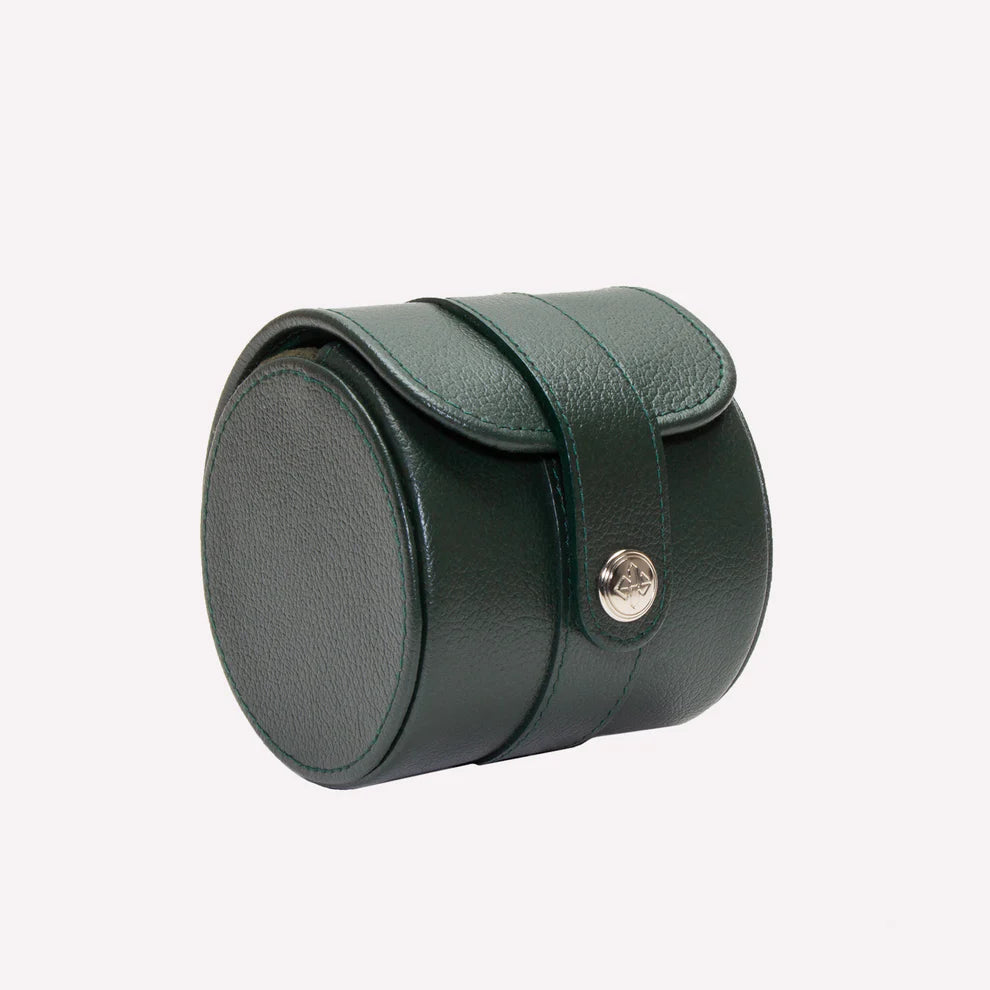 Ettinger - Capra Single Watch Roll - Forest Green Ettinger