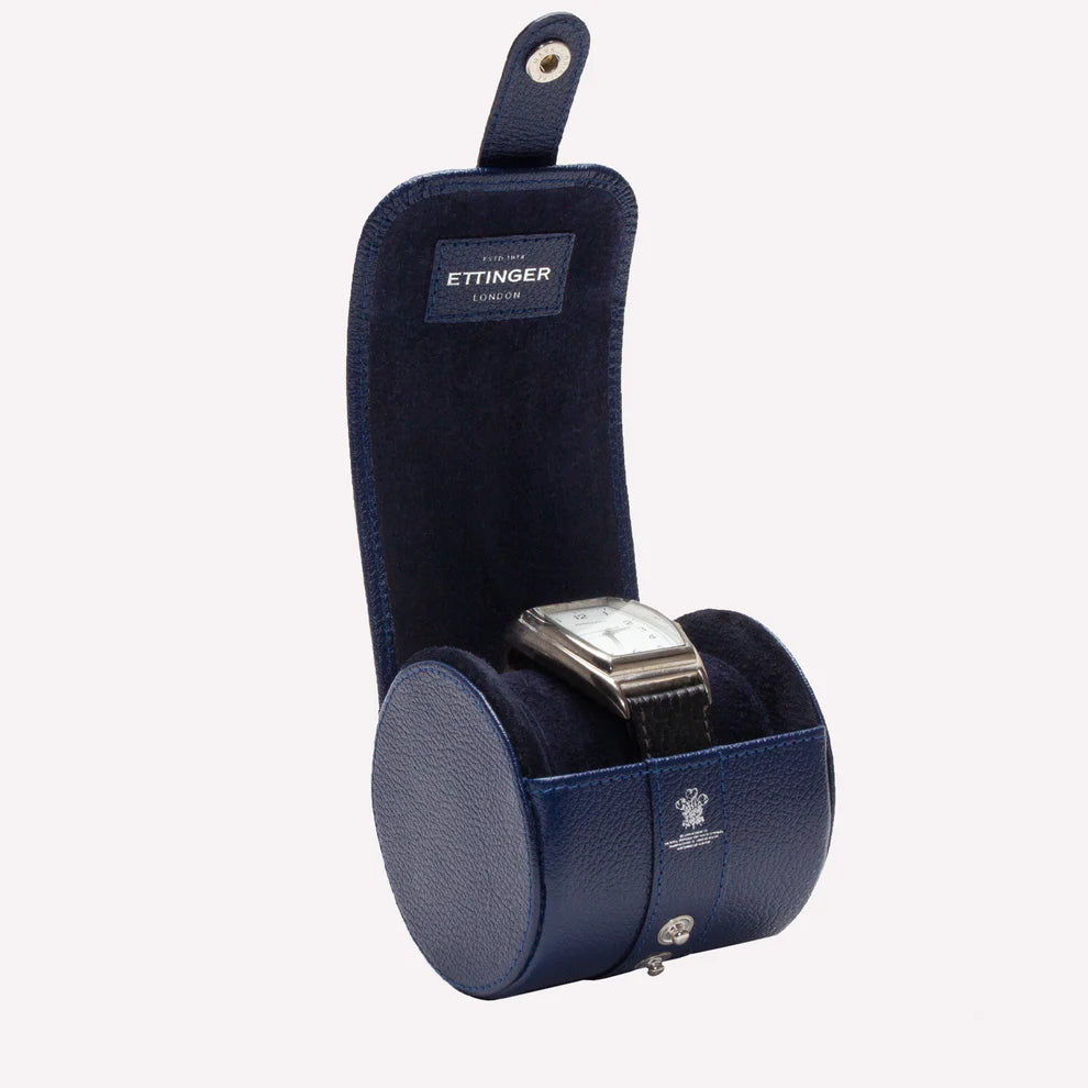 Ettinger - Capra Single Watch Roll - Marine Blue Ettinger