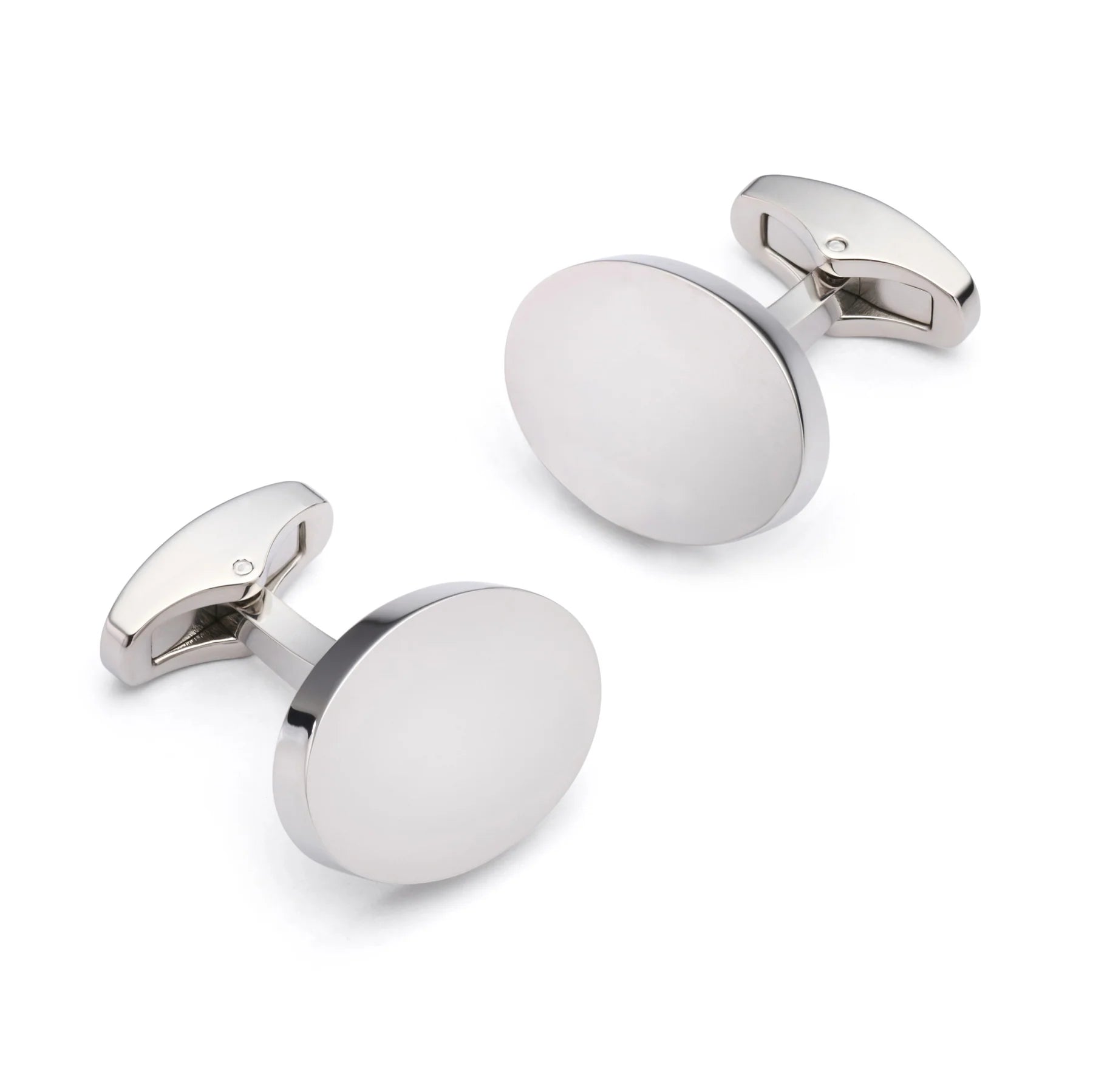 Benson & Clegg - Oval Cufflinks in Silver Benson & Clegg