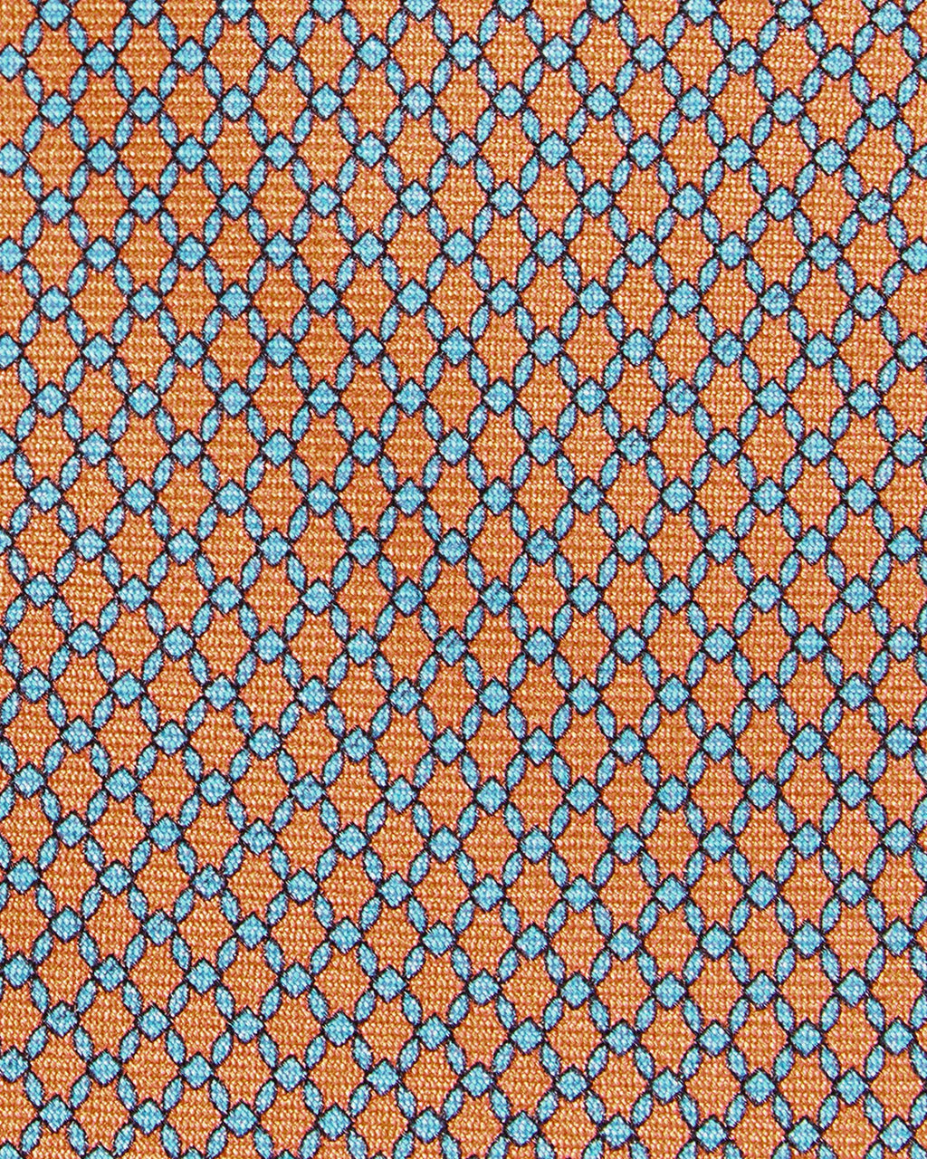Viola Milano - Diamond Chain SELFTIPPED SILK TIE - CORAL
