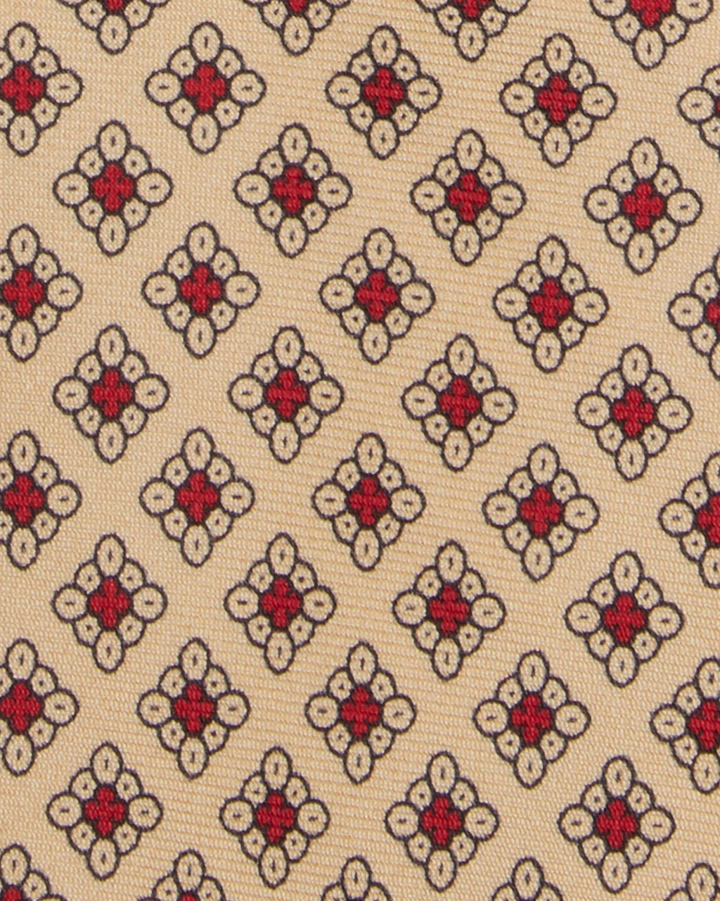 Viola Milano - Diamond Pattern 3-fold Handprinted Silk Tie - Yellow Viola Milano