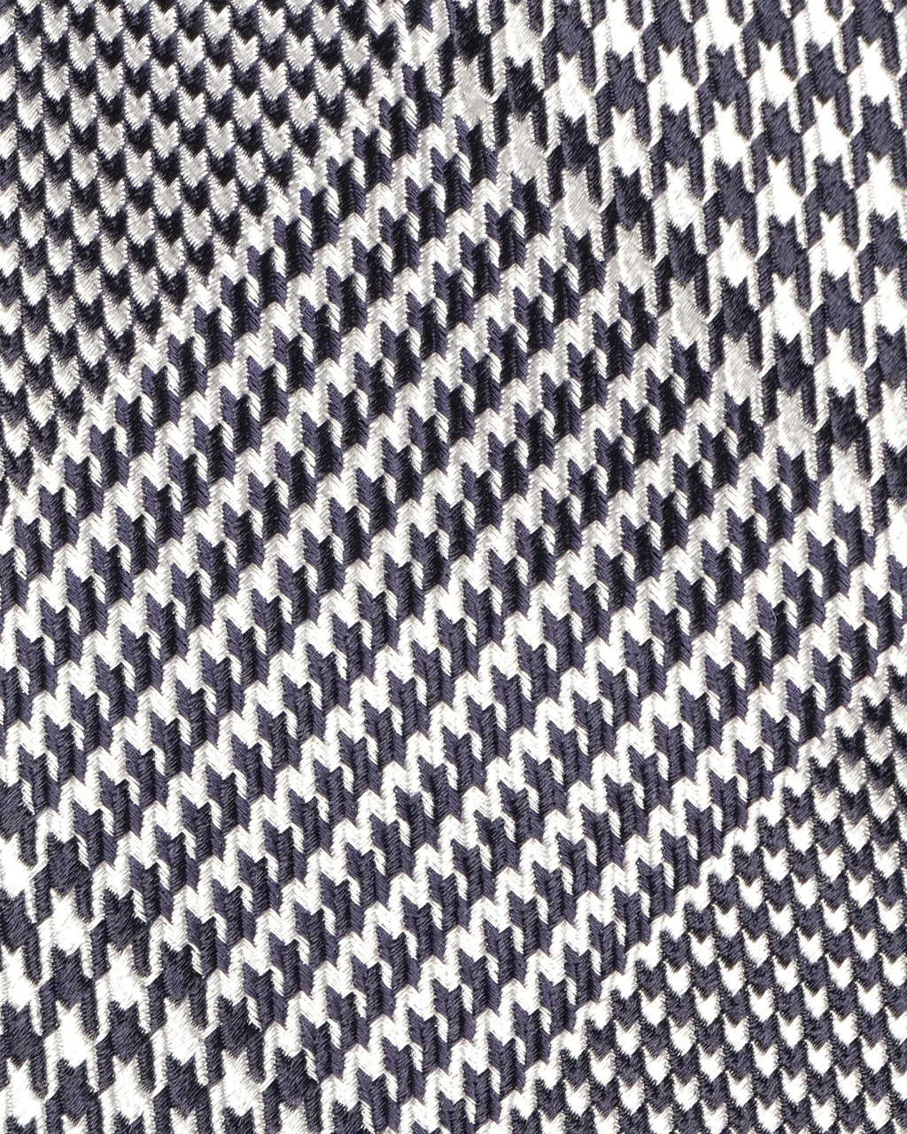 Viola Milano - Prince of Wales Handrolled Woven Silk Jacquard Tie - Navy Mix Viola Milano