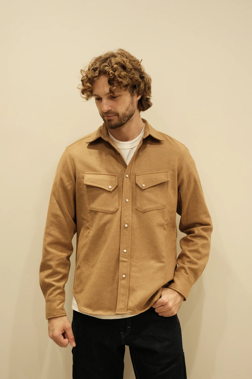 Fortela - Pasadena Shirt Western Flannel - Camel